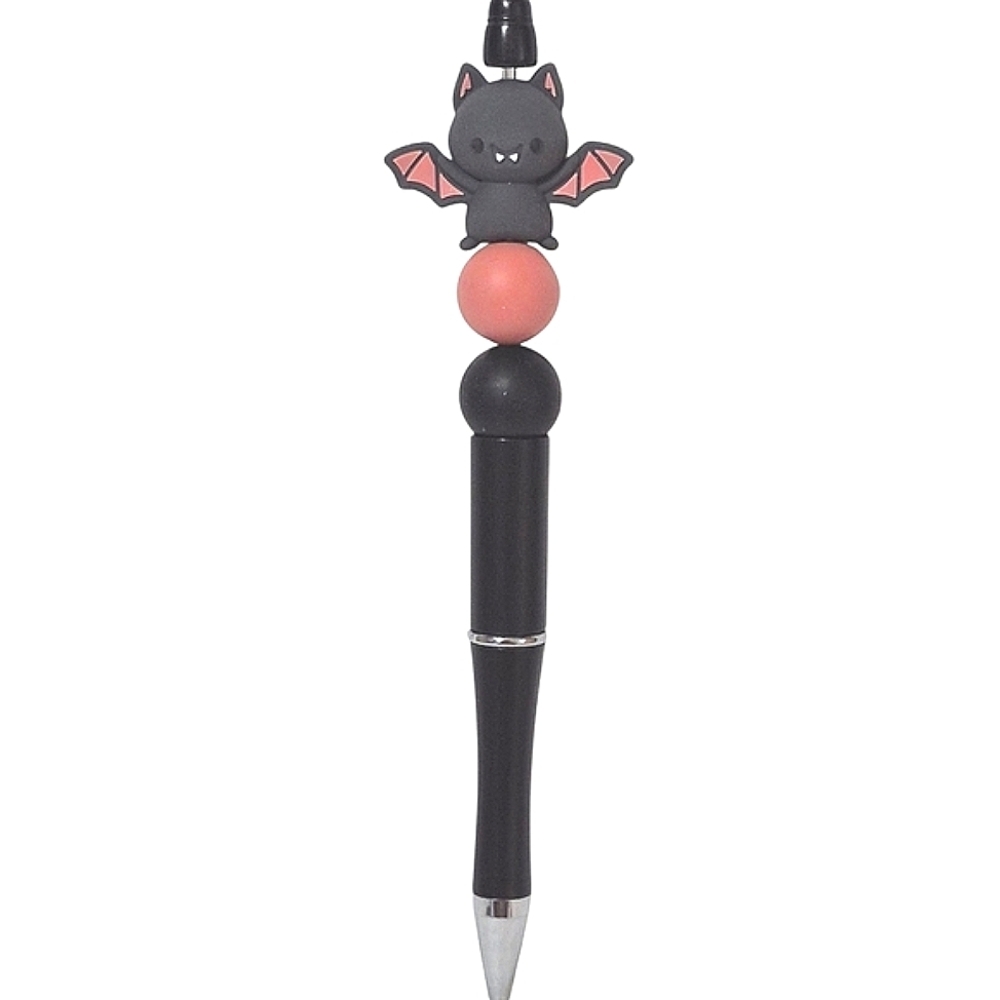 Black Ink Bat-Themed Handcrafted Pen